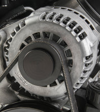 Load image into Gallery viewer, Holley Engine Dress Up Kit Holley Alternator Pulley Cover Black 97-187