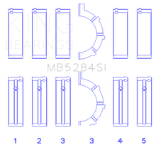 Load image into Gallery viewer, King Engine Bearings KINGMB5284SI0.75 King Engine Bearings Chrysler/Jeep 287Ci 4.7L (Size +0.75mm) Main Bearing Set