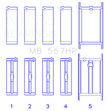 Load image into Gallery viewer, King Engine Bearings KINGMB557HPSTDX King Engine Bearings General Motors 262/267/302/307/327/350 (Size STDX) Main Bearing Set