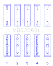 Load image into Gallery viewer, King Engine Bearings KINGMB5286SI0.5 King Engine Bearings Toyota 1Uz-Fe/2Uz-Fe/3Uz-Fe (Size +0.50mm) Main Bearing Set