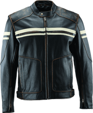 Load image into Gallery viewer, Kuryakyn KUR094382 Kuryakyn Leather By River Road Hoodlum Vintage Leather Jacket Black - Small