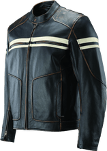 Load image into Gallery viewer, Kuryakyn KUR094382 Kuryakyn Leather By River Road Hoodlum Vintage Leather Jacket Black - Small