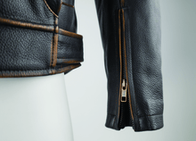 Load image into Gallery viewer, Kuryakyn KUR094382 Kuryakyn Leather By River Road Hoodlum Vintage Leather Jacket Black - Small