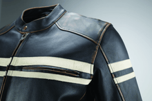 Load image into Gallery viewer, Kuryakyn KUR094382 Kuryakyn Leather By River Road Hoodlum Vintage Leather Jacket Black - Small