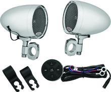 Load image into Gallery viewer, Kuryakyn KUR2712 Kuryakyn Road Thunder Speaker Pods Bluetooth Audio Controller Chrome