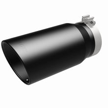 Load image into Gallery viewer, Magnaflow Tips MagnaFlow Tip Stainless Black Coated Single Wall Round Single Outlet 6in Dia 5in Inlet 13in L