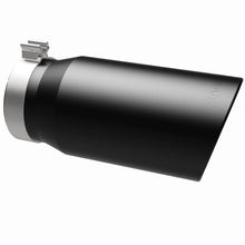 Load image into Gallery viewer, Magnaflow Tips MagnaFlow Tip Stainless Black Coated Single Wall Round Single Outlet 6in Dia 5in Inlet 13in L