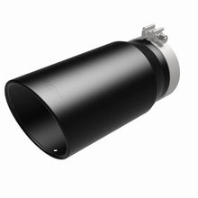 Load image into Gallery viewer, Magnaflow Tips MagnaFlow Tip Stainless Black Coated Single Wall Round Single Outlet 6in Dia 5in Inlet 13in L