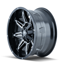 Load image into Gallery viewer, Mayhem Wheels - Cast Mayhem 8090 Rampage 20x9 / 6x135 BP / 11mm Offset / 106mm Hub Black w/ Milled Spokes Wheel