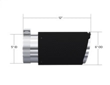 Load image into Gallery viewer, MBRP MBRPT5075CF MBRP Universal Carbon Fiber Tip 6in OD/5in Inlet/12in L - Angle Cut Tip