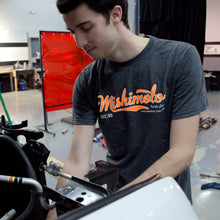 Load image into Gallery viewer, Mishimoto MISMMAPL-SCRIPT-GYS Mishimoto Mens Athletic Script Gray T-Shirt - Small