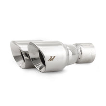 Load image into Gallery viewer, Mishimoto Turbo Inlets Mishimoto Dual Offset Tips 2.5in Inlet 3in Outlet Slash Cut - Polished