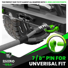 Load image into Gallery viewer, Rhino USA Shackle Kits Rhino USA 3/4In D-Ring Shackle Set, Pack Of 2 (Black)