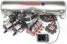 Load image into Gallery viewer, Ridetech RID30534700 Ridetech RidePro E5 Air Ride Control System 5 Gal Dual Compressor High Flow Big Red 3/8in Valves