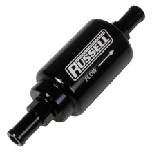 Load image into Gallery viewer, Russell RUS650625 Russell 3/8 Male To 3/8 Male Barbed Fuel Check Valve - Black Anodized