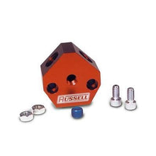 Load image into Gallery viewer, Russell Distribution Blocks Russell Performance -8 AN male with female 1/8in NPT side port