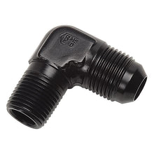 Load image into Gallery viewer, Russell Fittings Russell Performance -6 AN to 1/8in NPT 90 Degree Flare to Pipe Adapter (Black)