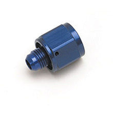 Load image into Gallery viewer, Russell Fittings Russell Performance BLUE ANODIZED -6 TUBE COUPLING NUT W/ FLARED REDUCER TO -4 AN MALE