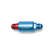 Load image into Gallery viewer, Russell Fuel Filters Russell Performance Red/Blue Anodized (3-1/4in Length 1-1/4in dia. -8 male inlet/outlet)