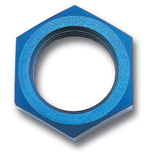 Load image into Gallery viewer, Russell Hardware - Singles Russell Performance -4 AN Bulkhead Nuts 7/16in -20 Thread Size (Blue)