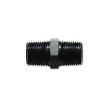 Load image into Gallery viewer, Vibrant Fittings Vibrant 1/4in NPT x 1/4in NPT Straight Union Pipe Adapter Fitting - Aluminum
