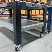 Load image into Gallery viewer, Wehrli WCFWCF25-40-120-FB Wehrli Modular Steel Work Bench Leg Kit 40in Tall x .120in Thick - Flat Black