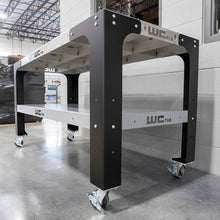 Load image into Gallery viewer, Wehrli WCFWCF25-40-120-FB Wehrli Modular Steel Work Bench Leg Kit 40in Tall x .120in Thick - Flat Black