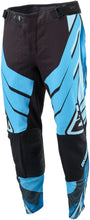 Load image into Gallery viewer, Answer youth motocross pants sapphire black with blue and black color blocking and adjustable waist straps
