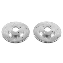 Load image into Gallery viewer, Power Stop 14-19 Ford Fiesta Front Evolution Drilled & Slotted Rotors - Pair Brake Rotors - Slot & Drilled PowerStop