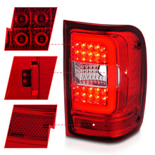 Load image into Gallery viewer, ANZO 2001-2011 Ford Ranger LED Tail Lights w/ Light Bar Chrome Housing Red/Clear Lens Tail Lights ANZO