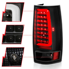 Load image into Gallery viewer, ANZO 2007-2014 Chevy Tahoe LED Taillight Plank Style Black w/Clear Lens Tail Lights ANZO