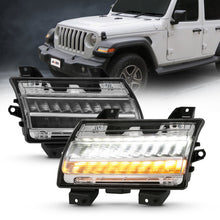 Load image into Gallery viewer, ANZO 18-19 Jeep Wrangler JL Halogen Chrome Clear w/ Sequential Signal Lights Corner ANZO