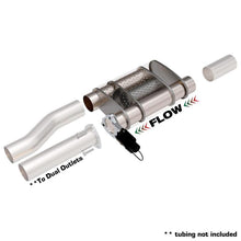 Load image into Gallery viewer, QTP 3in Weld-On Reverse 304SS Screamer Muffler Short Case w/Bolt-On QTEC Electric Cutout Muffler QTP