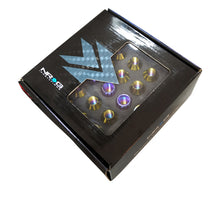 Load image into Gallery viewer, NRG 200 Series M12 X 1.5 Titanium Lug Nut Set - 21 Pc w/Lock Key Socket - Neochrome Lug Nuts NRG