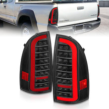 Load image into Gallery viewer, ANZO 05-15 Toyota Tacoma Full LED Tail Lights w/Light Bar Sequential Black Housing Clear Lens Tail Lights ANZO