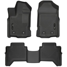 Load image into Gallery viewer, Husky Liners 2019+ Ford Ranger SuperCrew Cab Weatherbeater Black Front & 2nd Seat Floor Liners Floor Mats - Rubber Husky Liners