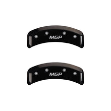 Load image into Gallery viewer, MGP 4 Caliper Covers Engraved Front & Rear MGP Black finish silver ch Caliper Covers MGP