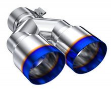 Load image into Gallery viewer, MBRP Burnt End Tip 2.5 ID, Dual 3.5 OD Out, 9.5 length, Single wall 304 Stainless Steel Tail Pipes MBRP