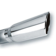 Load image into Gallery viewer, Borla 4in Inlet 5in Round Rolled Angle Cut w/ Clamp x 14in Long Exhaust Tip Tips Borla