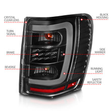 Load image into Gallery viewer, ANZO 1999-2004 Jeep Grand Cherokee LED Tail Lights w/ Light Bar Black Housing Clear Lens Tail Lights ANZO