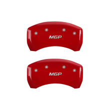 Load image into Gallery viewer, MGP 4 Caliper Covers Engraved Front & Rear MGP Red Finish Silver Char 2016 Mercedes-Benz GLE550E Caliper Covers MGP