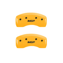 Load image into Gallery viewer, MGP 4 Caliper Covers Engraved Front & Rear MGP Yellow Finish Black Characters 1998 BMW 540i Caliper Covers MGP