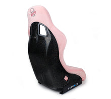 Load image into Gallery viewer, NRG FRP Bucket Seat Prisma Edition w/ Pearlized Back and Pink Alcantara (Medium) Race Seats NRG