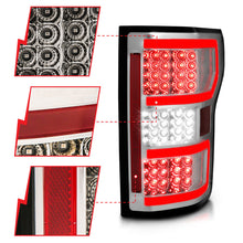 Load image into Gallery viewer, ANZO 18-19 Ford F-150 LED Taillights Chrome Tail Lights ANZO