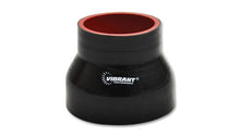 Load image into Gallery viewer, Vibrant 4 Ply Reinforced Silicone Transition Connector - 2.25in I.D. x 2.5in I.D. x 3in long (BLACK) Silicone Couplers & Hoses Vibrant