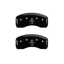 Load image into Gallery viewer, MGP 4 Caliper Covers Engraved Front Shelby Engraved Rear Tiffany Snake Black finish silver ch Caliper Covers MGP