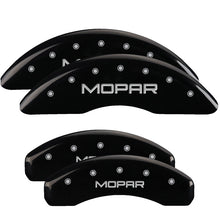 Load image into Gallery viewer, MGP 4 Caliper Covers Engraved Front & Rear MGP Black finish silver ch Caliper Covers MGP