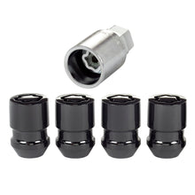 Load image into Gallery viewer, McGard Wheel Lock Nut Set - 4pk. (Cone Seat) 1/2-20 / 3/4 & 13/16 Dual Hex / 1.28in. Length - Black Lug Nuts McGard