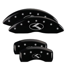 Load image into Gallery viewer, MGP 4 Caliper Covers Engraved Front Honda Rear H Logo Black Finish Silver Char 2018 Honda Accord Caliper Covers MGP