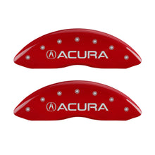 Load image into Gallery viewer, MGP 4 Caliper Covers Engraved Front Acura Engraved Rear MDX Red finish silver ch Caliper Covers MGP